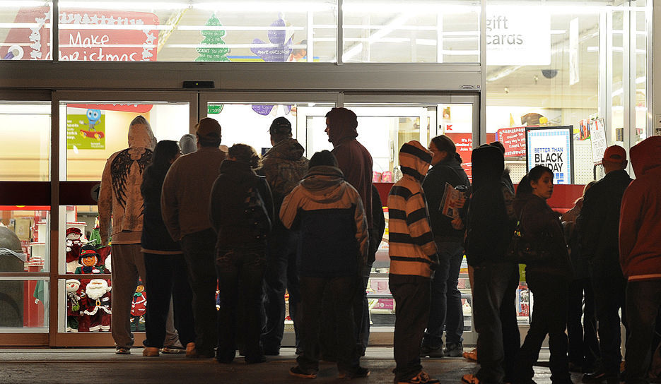 Black Friday shoppers at Kmart, 2009